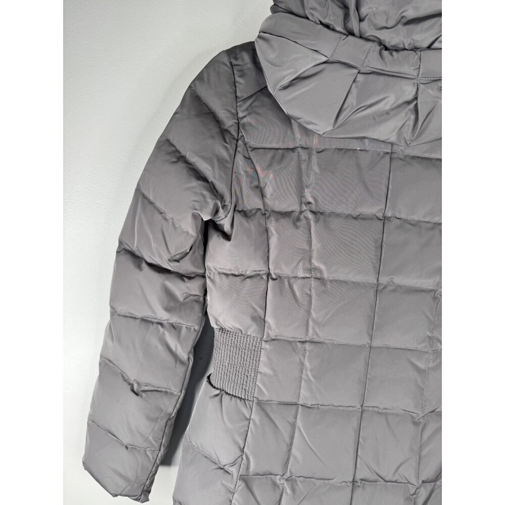 NWT Cole Haan Long Puffer Coat Hood Brown Size XXS - Picture 6 of 8